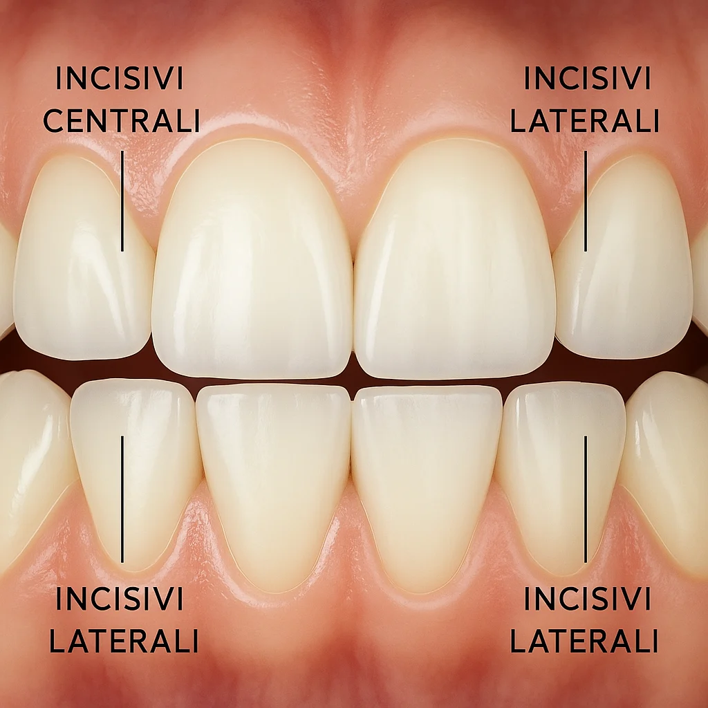 Come si chiamano i denti davanti