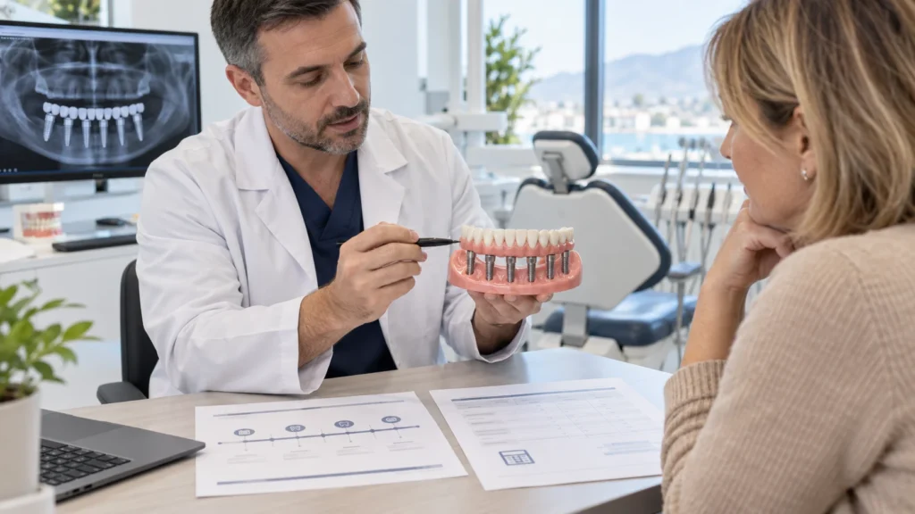 Dentista presenta un modello All-on-6 e un progetto con tempi e costi da valutare