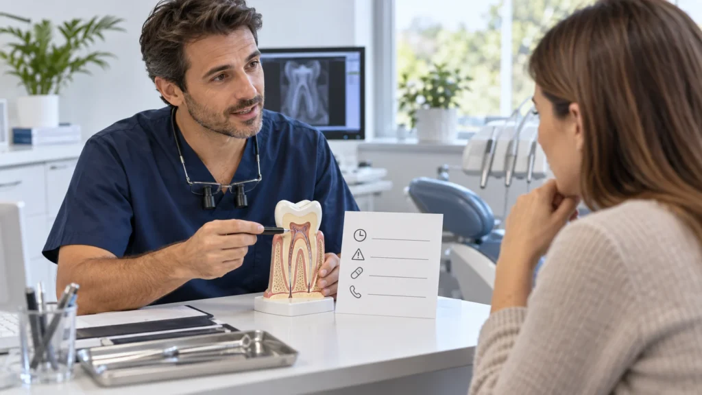 Endodontista spiega recupero e segnali da comunicare dopo una devitalizzazione